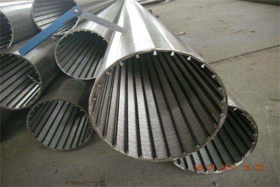 Αντί διάβρωσης SS304 Διαμέτρου 219mm Johnson Wire Water Well Screen Pipe 80 Bars 8&quot; Σπειροειδές σύρμα Στρίψιμο σωλήνα