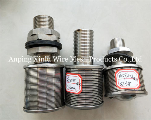 1 τόνος 100N 57mm Ατσάλινο σύρμα σφήνας Johnson Bottom Strainer Nozzle με ακρίβεια φίλτρου 50-300μm