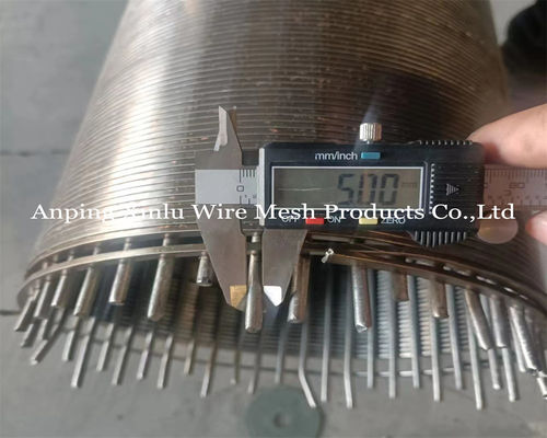 Ζυγισμένο 2.5x4mm συγκολλημένο προφίλ Vee Wire Screen Tube για επεξεργασία νερού και βιομηχανικές εφαρμογές φιλτραρίσματος
