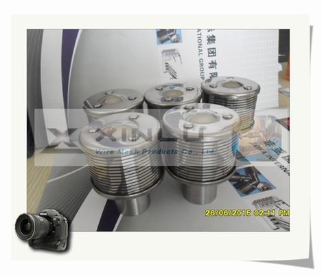 Ακροφύσιο 148mm φίλτρων κατεργασίας ύδατος οθόνης καλωδίων σφηνών θηλυκό SS316L BSPT που περνιέται κλωστή