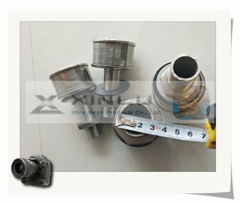 Το φίλτρο τυλιγμένο ακροφύσια M24 νερού ανοξείδωτου πέρασε κλωστή στο ποσοστό ροής 1 τόνου