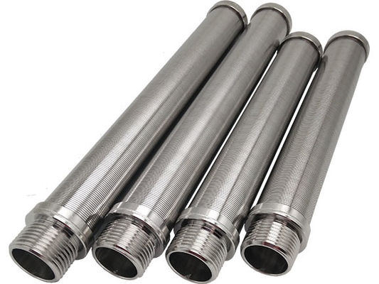 Οθόνη DN 60mm καλωδίων σφηνών SUS316 Johnson αντιοξειδωτικός προσαρμοσμένος σωλήνας οθόνης φίλτρων