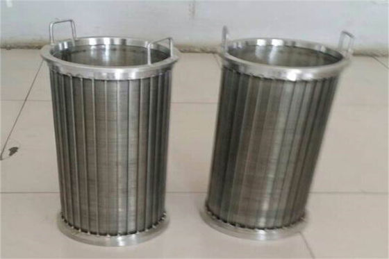 Φίλτρα κόσκινων καλωδίων σφηνών SS 316L/οθόνη περιστρεφόμενων τυμπάνων για το διαχωριστή