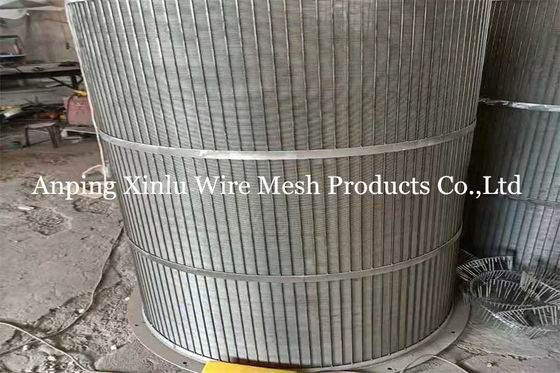 Αυλάκωση φίλτρων SS 304 2mm κόσκινων καλωδίων οθόνης/σφηνών περιστρεφόμενων τυμπάνων OD 620mm