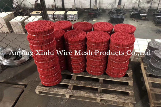Κόκκινο 2mm Double Loop Tie Wire PVC επικαλυμμένο 16 μεγέθους 3 - 12 ιντσών μήκος για δέσιμο