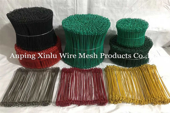 Κόκκινο 2mm Double Loop Tie Wire PVC επικαλυμμένο 16 μεγέθους 3 - 12 ιντσών μήκος για δέσιμο