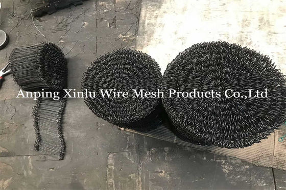 Κήπος Μαύρο Δύο Κύκλωμα Bale Ties 10cm μήκος BWG20 Q235 PVC επικαλυμμένο Twin Loop Rebar δεσμευτικό σύρμα