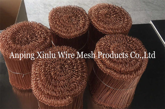 BWG SWG Copper Coated Double Loop Tie Wire 1.0mm X Length 100mm Twin Wire Double Loop Binding Wire (Συμβολοποιητικό σύρμα διπλού βρόχου)